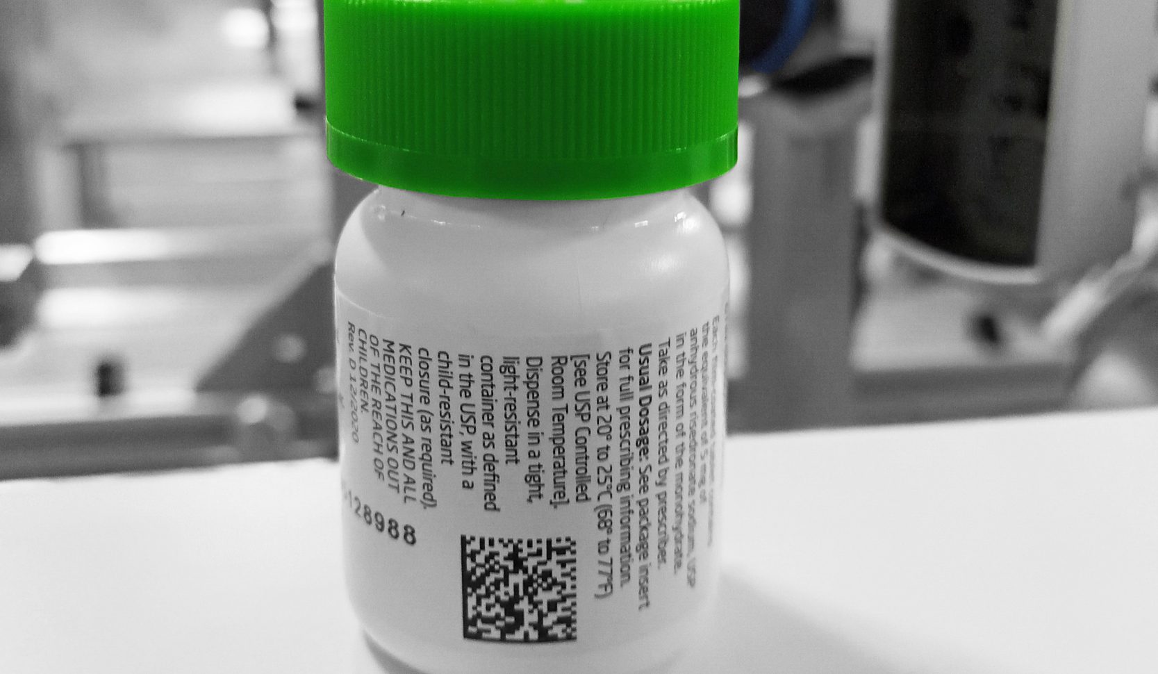 Bottle with serialized code